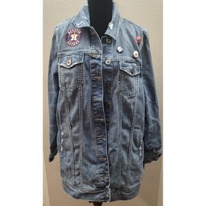 Houston Astros Custom Torrid Plus Size 1 Denim Jacket Baseball Jean Jacket MLB